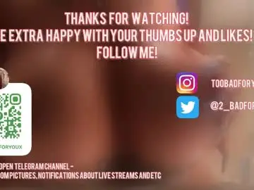 Chaturbate Live Porn of 2badforyou